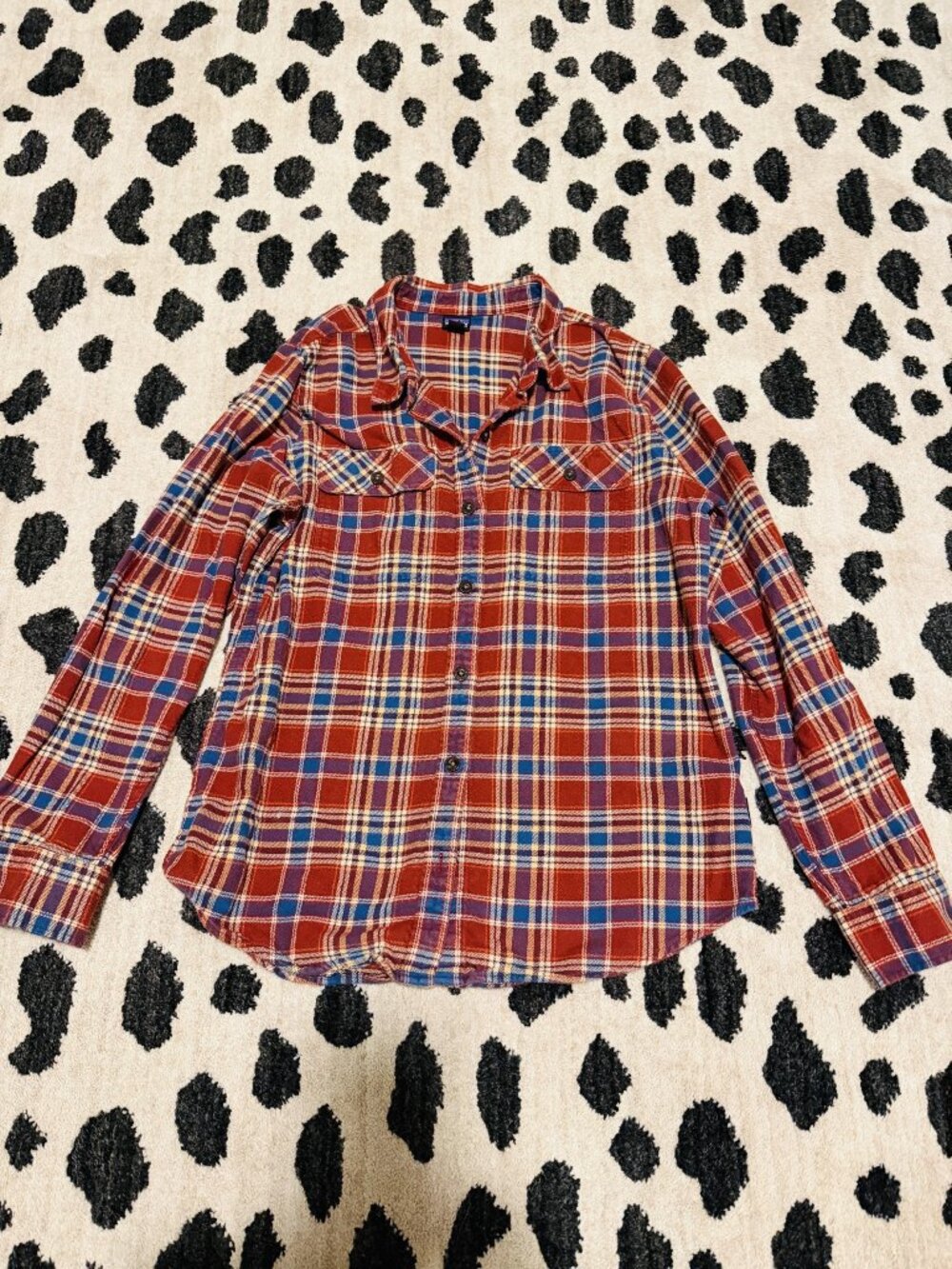 Patagonia Long-Sleeve Midweight Fjord Flannel Shirt Fox Red M